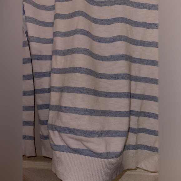 Fat Face women’s blue striped side button sweater 8 nautical beach cotton - Picture 9 of 9